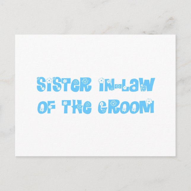 Cartão Postal Cunhada do Noivo (Frente)