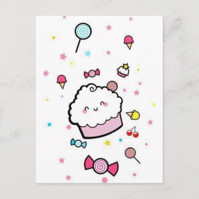 Cartão Postal cupcake (Frente)