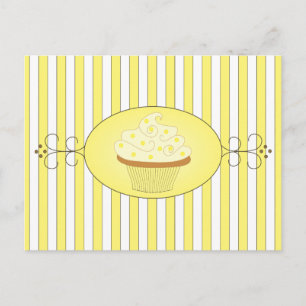 Cartão Postal Cupcake Amarelo