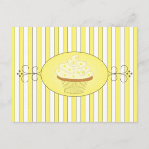Cartão Postal Cupcake Amarelo