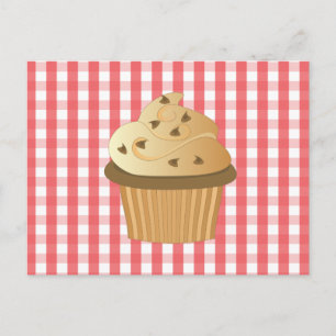 Cartão Postal Cupcake Chip de Chocolate