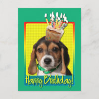 Cupcake de aniversário - Beagle Puppy - Chloe