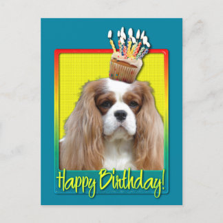 Cartão Postal Cupcake de aniversário - Cavalier - Blenheim