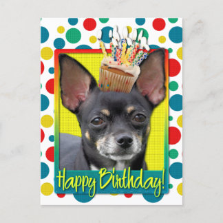 Cartão Postal Cupcake de aniversário - Chihuahua - Isabella