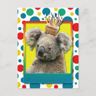 Cartão Postal Cupcake de aniversário - Koala