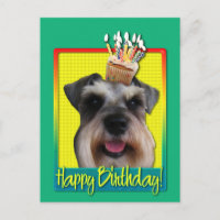 Cupcake de aniversário - Schnauzer