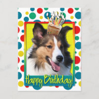 Cupcake de aniversário - Sheltie