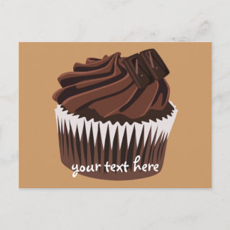 Cartão Postal Cupcake de chocolate