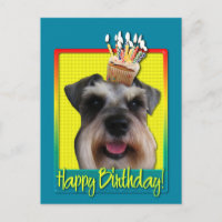 Cupcake do aniversário - Schnauzer