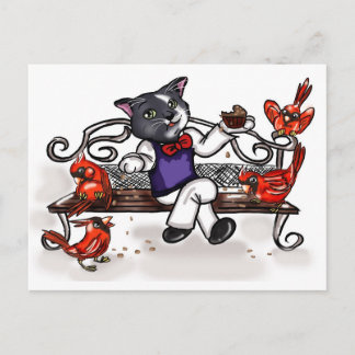 Cartão Postal Cupcake e Cardinais