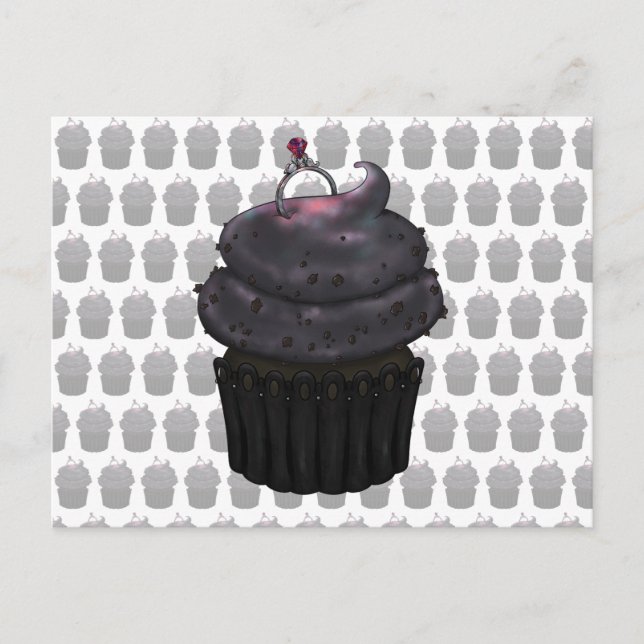 Cartão Postal Cupcake Noivado doce (Frente)
