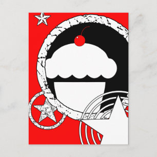 Cartão Postal cupcake punk