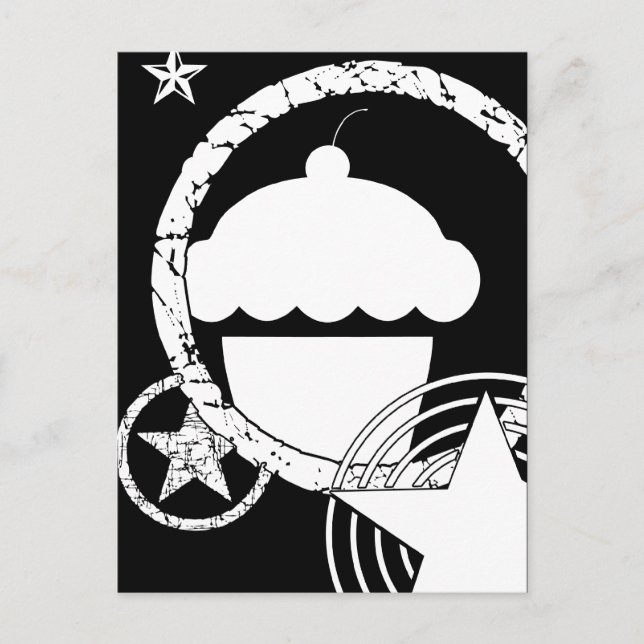 Cartão Postal cupcake punk (Frente)