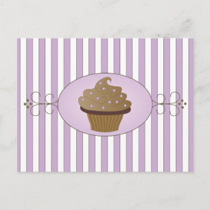 Cartão Postal Cupcake roxo