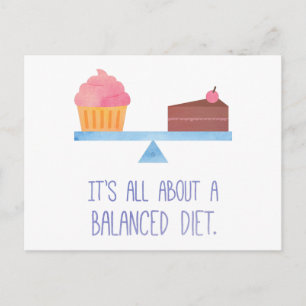 Cartão Postal Cupcake Tudo Sobre Uma Dieta Equilibrada Humor Ali