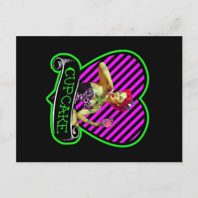 Cartão Postal Cupcake Zombie (Frente)