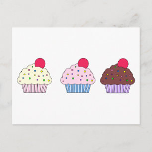 Cartão Postal Cupcakes