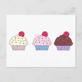 Cartão Postal Cupcakes