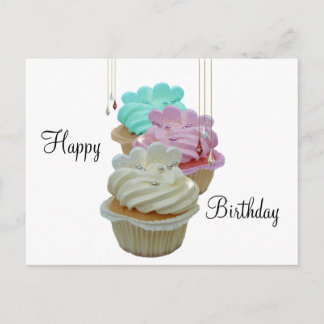 Cartão Postal Cupcakes com Bling!