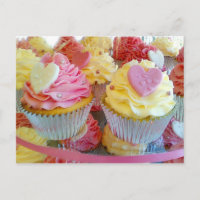Cupcakes de Casamento com Corações Fondantes