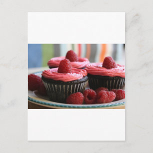 Cartão Postal Cupcakes de framboesa