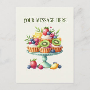 Cartão Postal Cupcakes de padaria fofos adicionar mensagem nome 