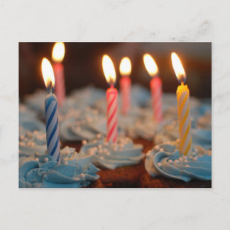 Cartão Postal Cupcakes de velas de aniversário