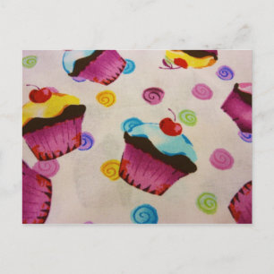 Cartão Postal cupcakes doces
