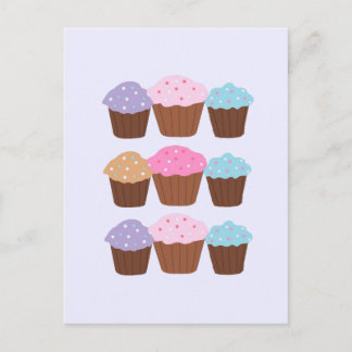 Cartão Postal Cupcakes Doces