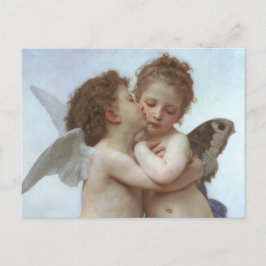 Cartão Postal Cupid and Psyche as children - William Bouguereau