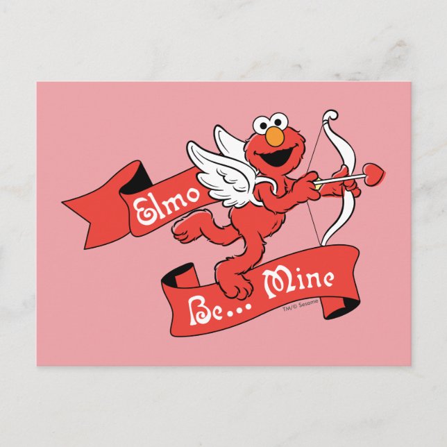 Cartão Postal Cupid do Namorados Elmo (Frente)