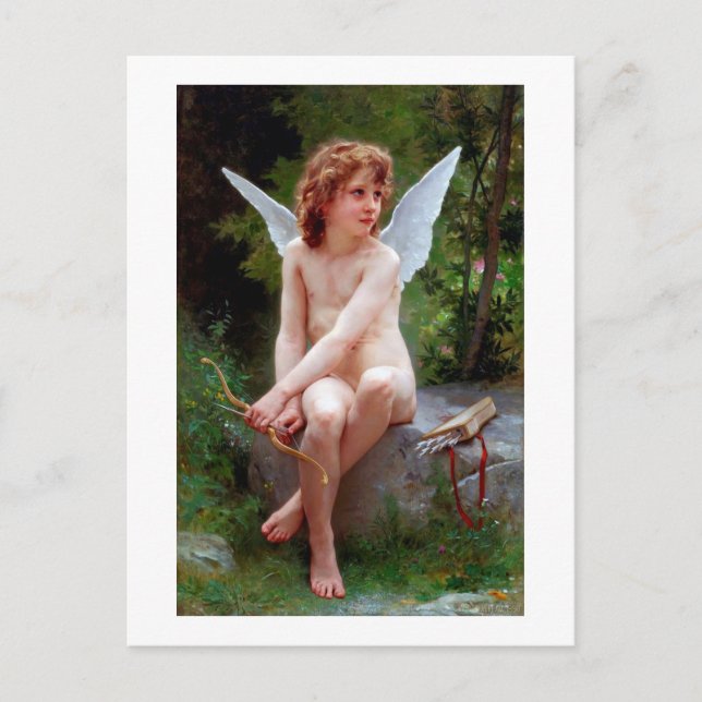 Cartão Postal Cupido, Bouguereau (Frente)