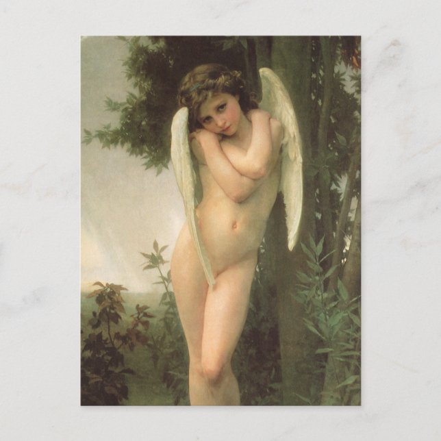 Cartão Postal Cupido (Cupidon) Angel Portrait de Bouguereau (Frente)