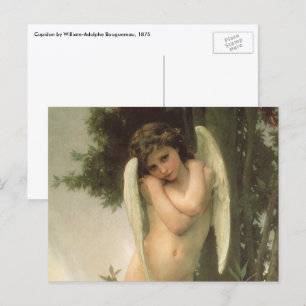 Cartão Postal Cupido (Cupidon) Angel Portrait de Bouguereau