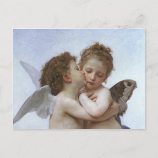 Cartão Postal Cupido e Psyche como Bebês