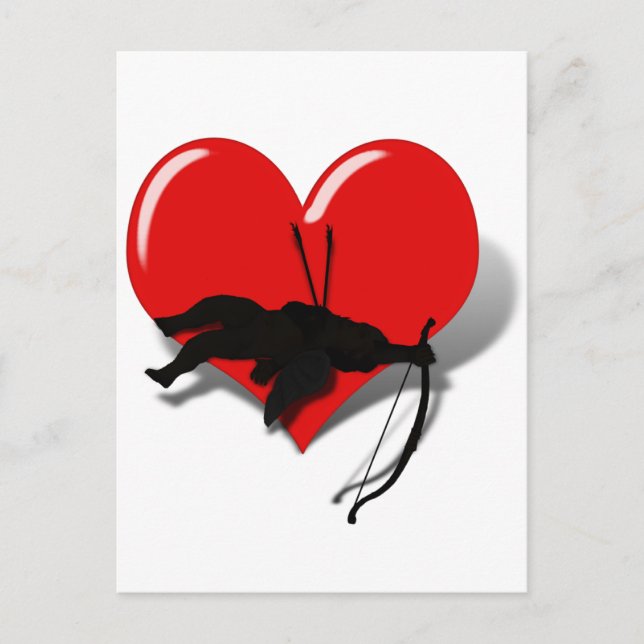 Cartão Postal Cupido na sua sorte (Frente)
