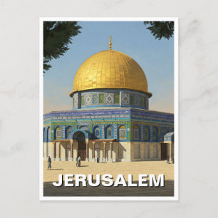 Cartão Postal Cúpula da Rocha de Jerusalém Viagem