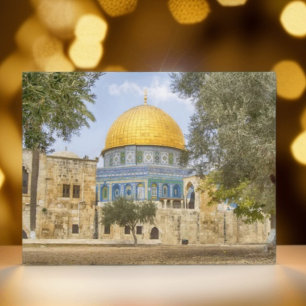 Cartão Postal Cúpula da Rocha Mesquita Sagrada Jerusalém Palesti