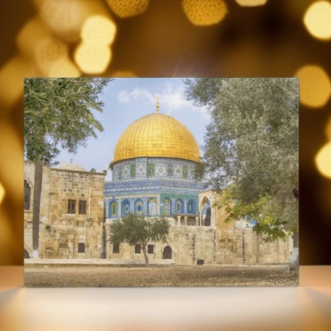 Cartão Postal Cúpula da Rocha Mesquita Sagrada Jerusalém Palesti (Criador carregado)