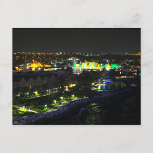 Cartão Postal Curaçao à Noite - Porto de Willemstad