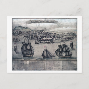 Cartão Postal CuracaoMapa PanorâmicoCuracao, Países Baixos