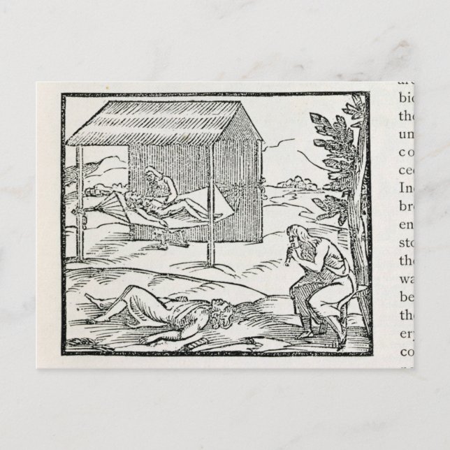 Cartão Postal Curando a Doença, Nativos de Hispaniola (Frente)