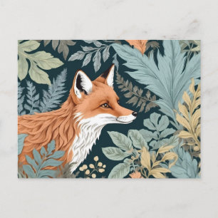 Cartão Postal Curiosa Fox Fern deixa William Morris inspirado