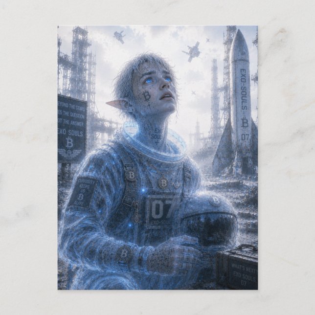 Cartão Postal Curiosidade / Astronauta / Plataforma de Lançament (Frente)