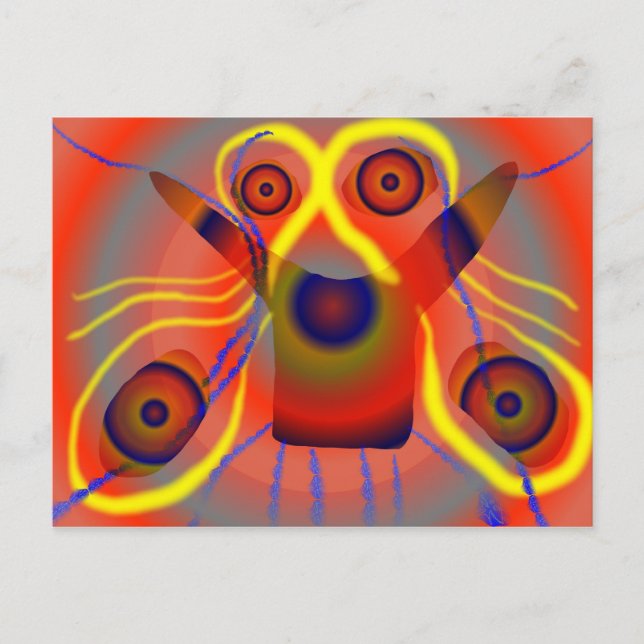 Cartão Postal Curioso cão de leão (Frente)