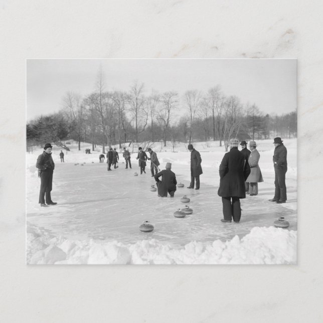Cartão Postal Curling no Central Park, 1906 (Frente)