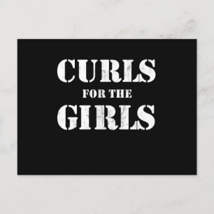 Cartão Postal Curls Para As Meninas Engraçadas Hábito De Constru