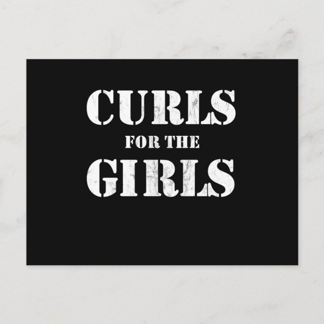 Cartão Postal Curls Para As Meninas Engraçadas Hábito De Constru (Frente)