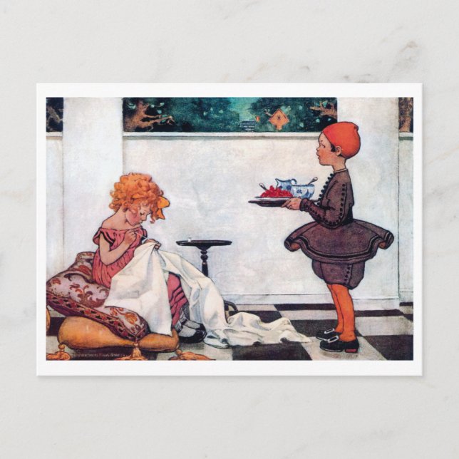 Cartão Postal Curly Girl, Jessie Willcox Smith (Frente)