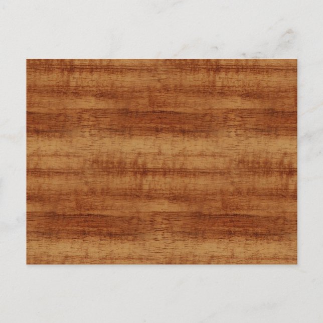 Cartão Postal Curly Koa Acacia Wood Grain Look (Frente)